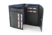 Obrázok z Kožená peňaženka LUIANA 558 CH čierna / modrá