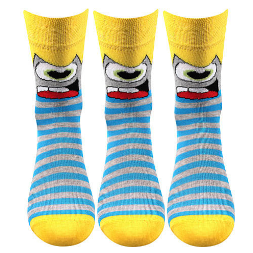 Obrázok z BOMA ponožky Ksichtík žlutá 3 pár