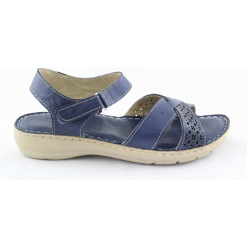 Obrázok z Wild 016785B.01 Navy Dámske celokožené sandále