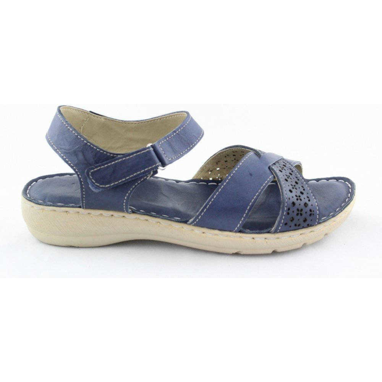 Obrázok z Wild 016785B.01 Navy Dámske celokožené sandále