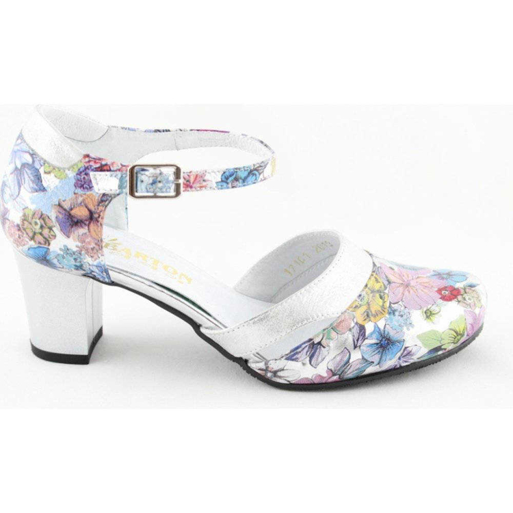 Obrázok z BARTON 18415 Dámske sandále na podpätku strieborné