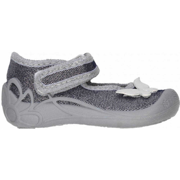 Obrázok z 3F 1F2/3 Detská domáca obuv strieborná