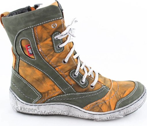 Obrázok z Kacper 4-4970 Dámska členková obuv oranžovo / zelená
