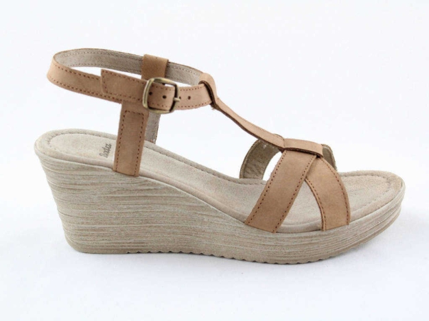 Obrázok z Bata W2693e41 Dámske sandále na kline hnedé