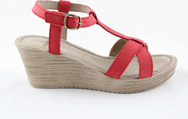 Obrázok z Bata W2693e54 Dámske sandále na kline červené