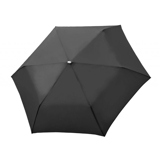 Obrázok z Doppler Mini Slim Carbonsteel Dámsky plochý skladací dáždnik čierny