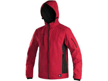 Obrázok z CXS DURHAM Pánska softshellová bunda červeno - čierna