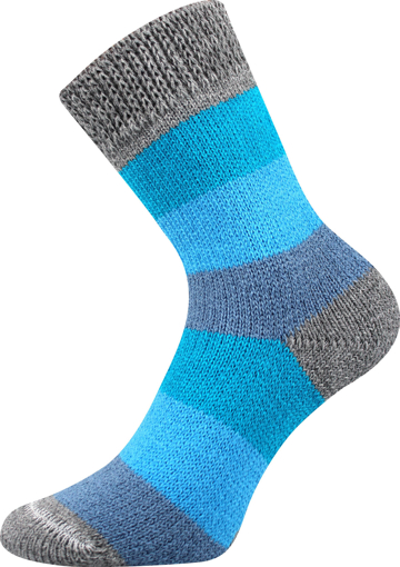 Obrázok z BOMA ponožky Spací ponožky - PRUH pruhy 03/modrá-světle šedá 1 pár