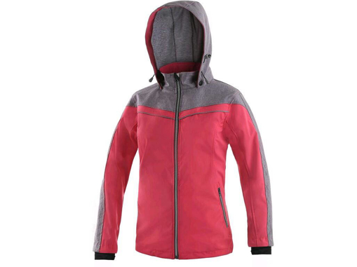 Obrázok z CXS MONROE Dámska softshellová bunda ružovo / šedá