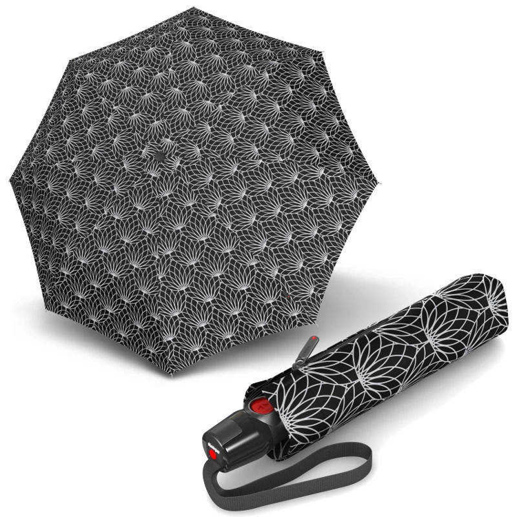 Obrázok z Knirps T.200 Medium Duomatic Renature Black Dámský plně automatický deštník