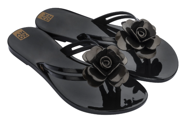 Obrázok z Zaxy Flower Power Thong 18121-90122 Dámske žabky čierne