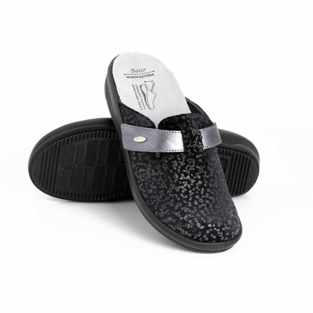 Obrázok z Batz IVETT Black Dámske zdravotné šľapky