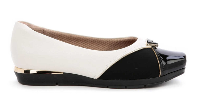 Obrázok z Piccadilly 147172-3 Dámske balerínky bielo / čierne 