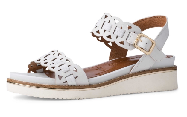 Obrázok z Tamaris 1-28223-28 109 Dámske sandále na kline biele