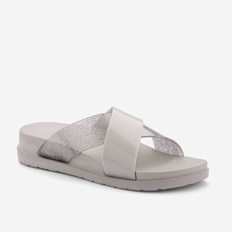 Obrázok z Coqui NELA 1342 Stone/Silver Dámske šľapky