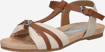 Obrázok z Tom Tailor 3292206 Dámske sandále beige / silver