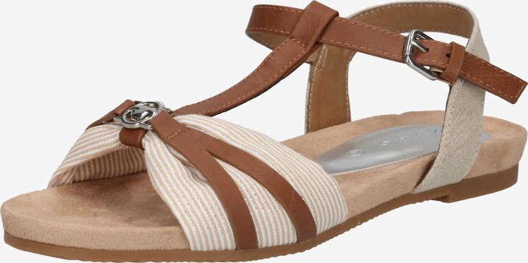 Obrázok z Tom Tailor 3292206 Dámske sandále beige / silver
