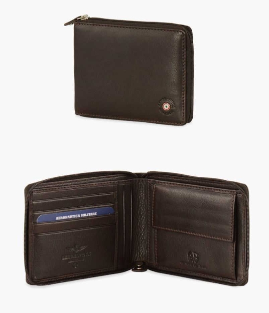 Obrázok z Peňaženka Aeronautica Militare Plate AM-139-25 brown