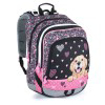 Obrázok z Bagmaster ALFA 21 A Veľký SET Školský batoh čierno / ružový 19 L