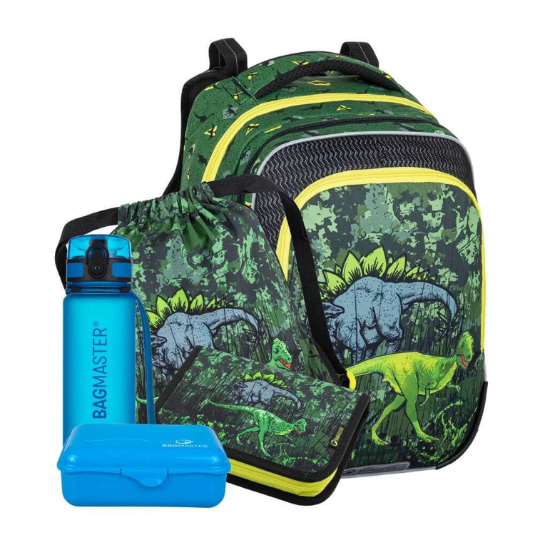 Obrázok z Bagmaster BETA 22 D Veľký SET Školský batoh zelený 23 L