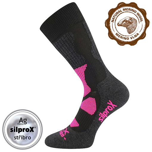 Obrázok z VOXX ponožky Etrex černo-růžová 1 pár