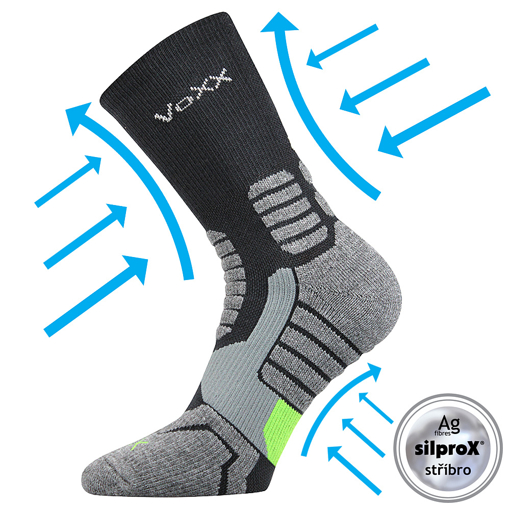 Obrázok z VOXX kompresné ponožky Ronin tmavo šedé 1 pár