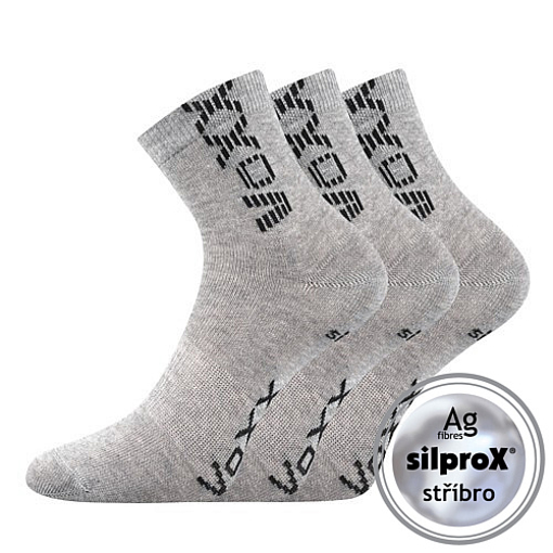 Obrázok z VOXX Adventurik ponožky svetlo šedé melírované 3 páry