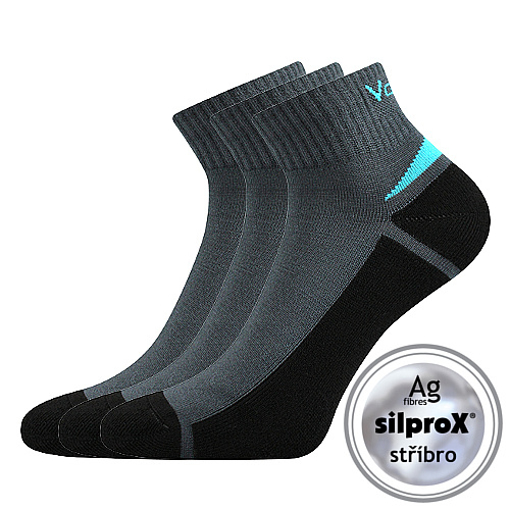 Obrázok z Ponožky VOXX Aston silproX tmavosivé 3 páry