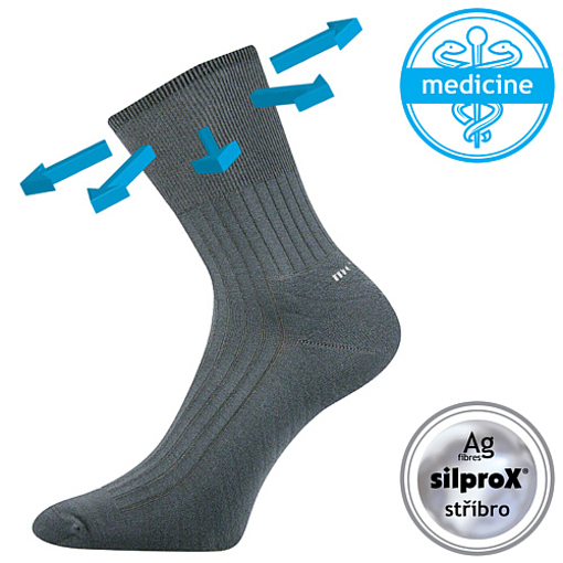 Obrázok z VOXX Corsa Medicine Ponožky VoXX tmavo šedé 1 pár