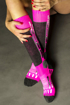 Obrázok z VOXX kompresné ponožky Vxpres neónovo ružové 1 pár