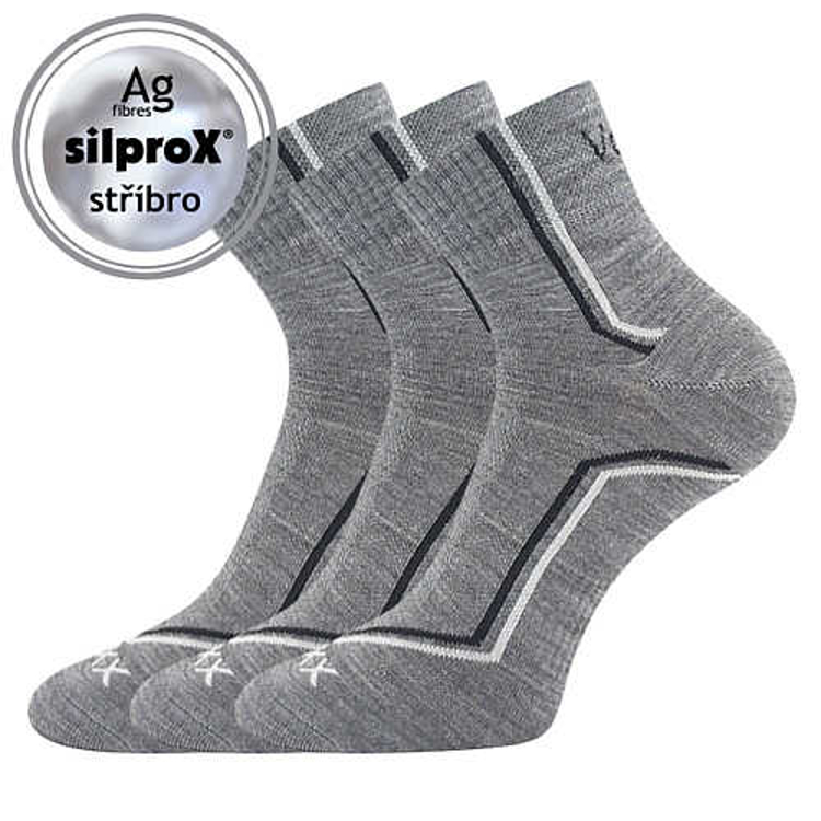 Obrázok z VOXX Kroton silproX ponožky svetlo šedé 3 páry