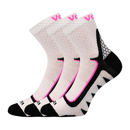 Obrázok z Ponožky VOXX Kryptox bielo-ružové 3 páry