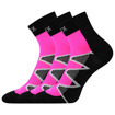 Obrázok z VOXX ponožky Monsa černá-růžová 3 pár