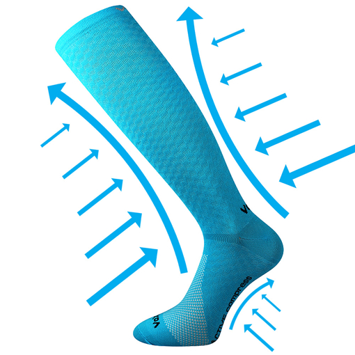 Obrázok z VOXX kompresné ponožky Lithe neon tyrkysové 1 pár