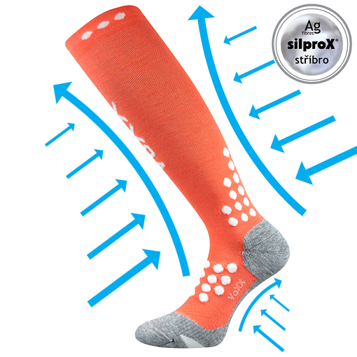 Obrázok z VOXX Marathon kompresné ponožky lososové 1 pár
