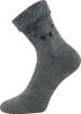 Obrázok z BOMA Ponožky z ovčej kože tmavosivé melé 3 páry