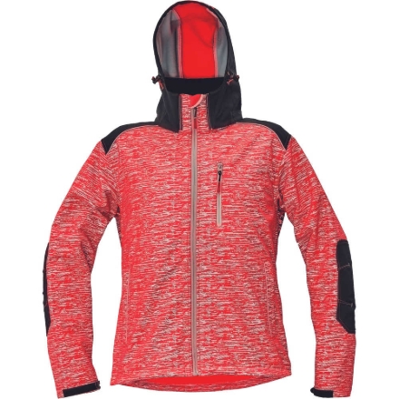Obrázok z KNOXFIELD printed Pánska softshellová bunda červená