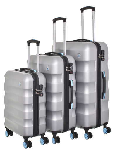Obrázok z Cestovní kufry set 3ks Dielle Wave 4W S,M,L 150-13 stříbrná 169 L