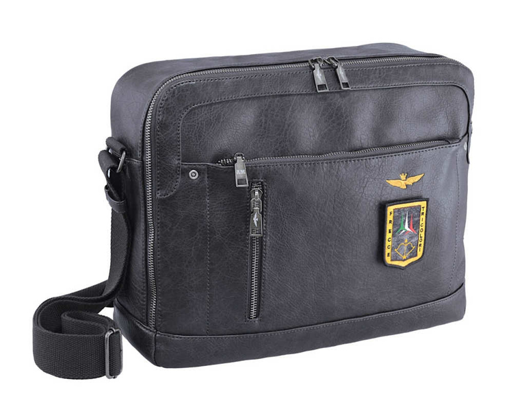 Obrázok z Taška cez rameno Aeronautica Militare Pilot AM-474-23 antracitová 10 L