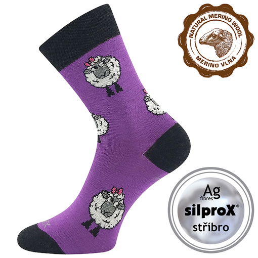 Obrázok z VOXX ponožky Vlněnka fialová 1 pár