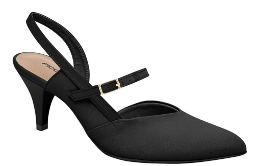 Obrázok z Piccadilly 745082-6 Dámske sandále na podpätku čierne