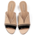 Obrázok z Piccadilly 542104-3 Dámske šľapky na podpätku béžové
