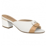Obrázok z Piccadilly 542105-1 Dámske šľapky na podpätku biele