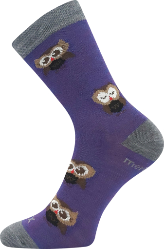 Obrázok z VOXX Sovie ponožky fialové 1 pár