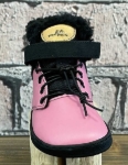Obrázok z Pegres Barefoot BF40 Detské zimné členkové topánky ružové