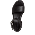 Obrázok z Tamaris 1-28712-42-003 Dámske sandále na kline čierne