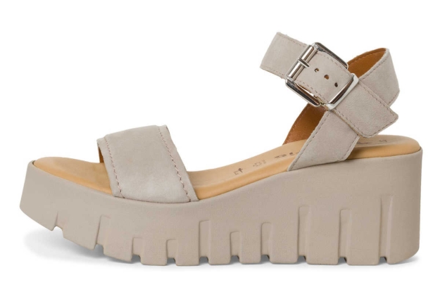 Obrázok z Tamaris 1-28712-42-378 Dámske sandále na kline béžové