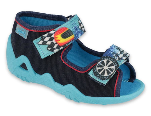 Obrázok z BEFADO 250P095 chlapčenské sandále 2SZ modré SUPER CAR