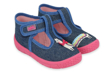 Obrázok z BEFADO 531P117 dievčenské modré papuče s lamou