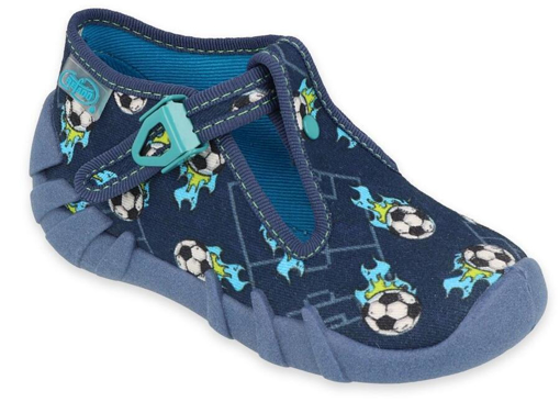 Obrázok z BEFADO 110P449 chlapčenské papuče modré loptové